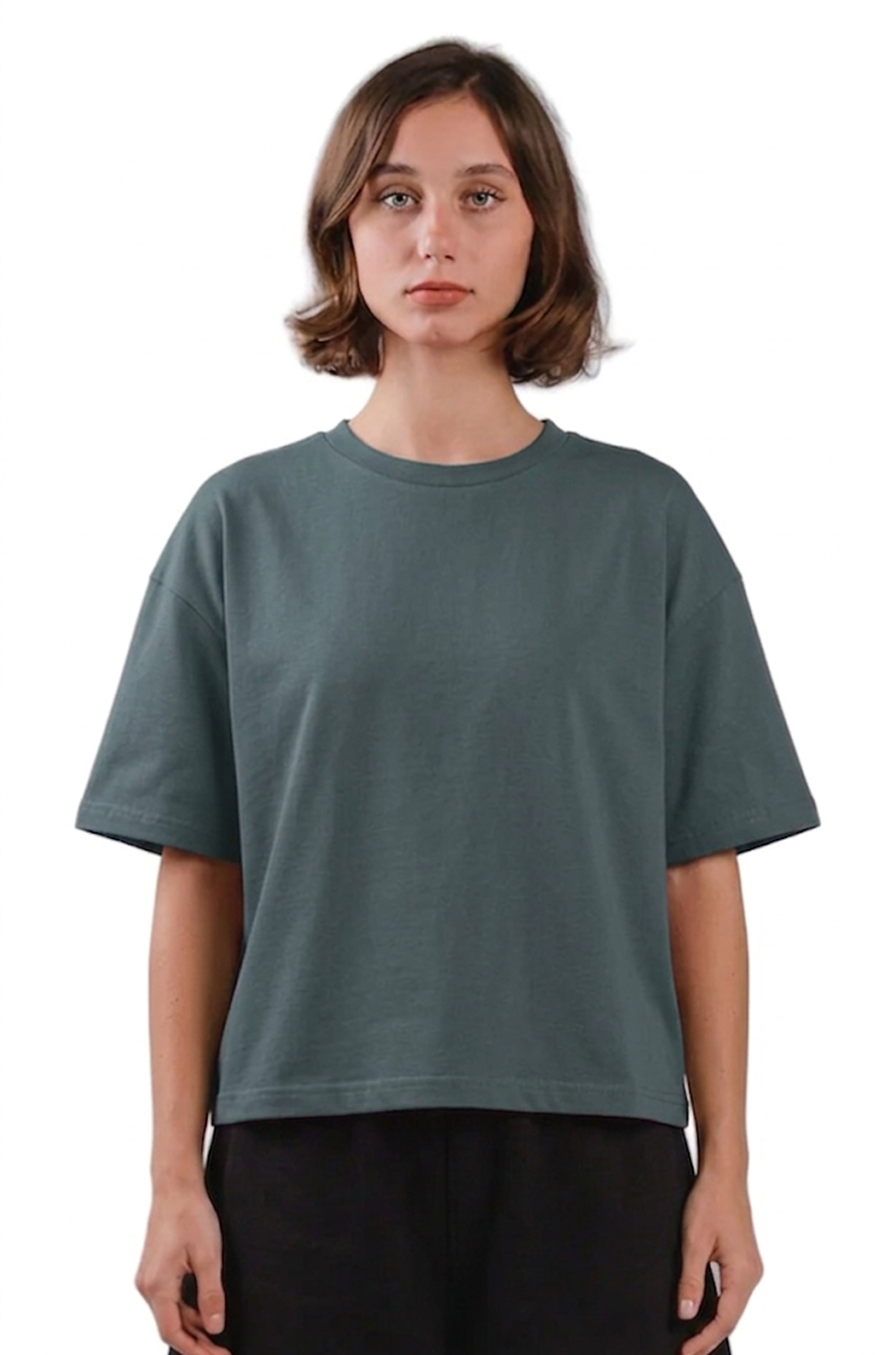 LIMINAL DARK GREY BOXY TEE